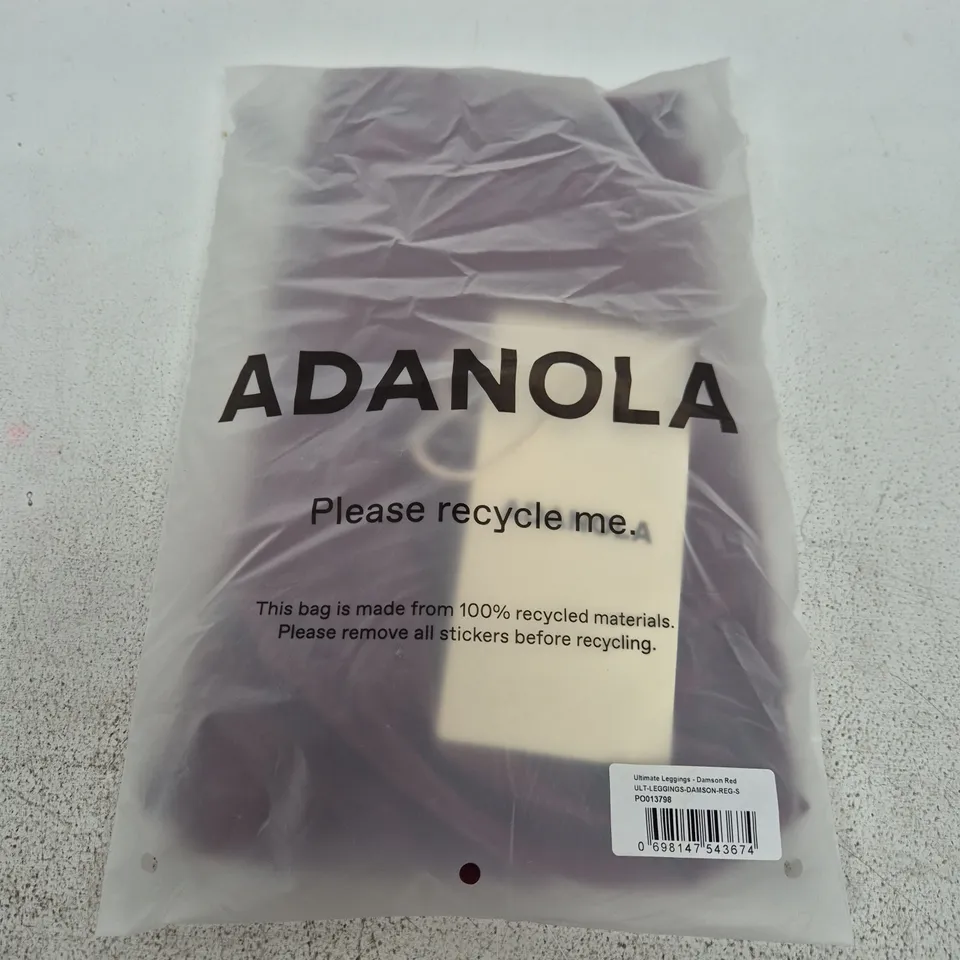BAGGED ADANOLA ULTIMATE LEGGINGS – DAMSON RED - SMALL
