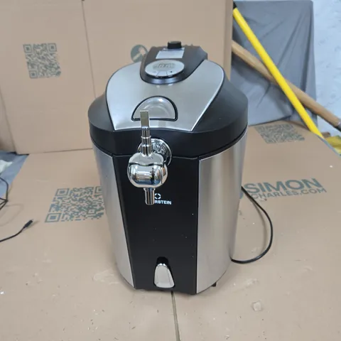 KLARSTEIN BEER COOLER/DISPENSER TK49-198, 220-240V, 65W, STAINLESS STEEL & BLACK CABINET