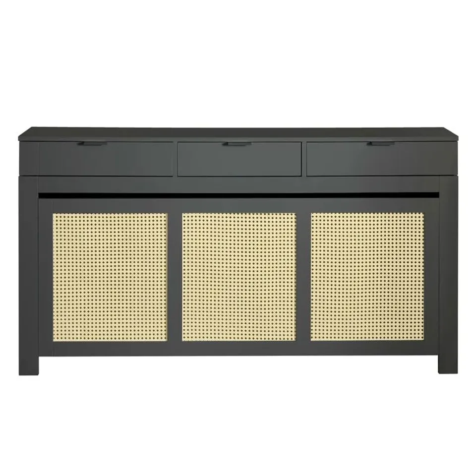 BOXED DORE LARGE RADIATOR COVER - BLACK (1 BOX)