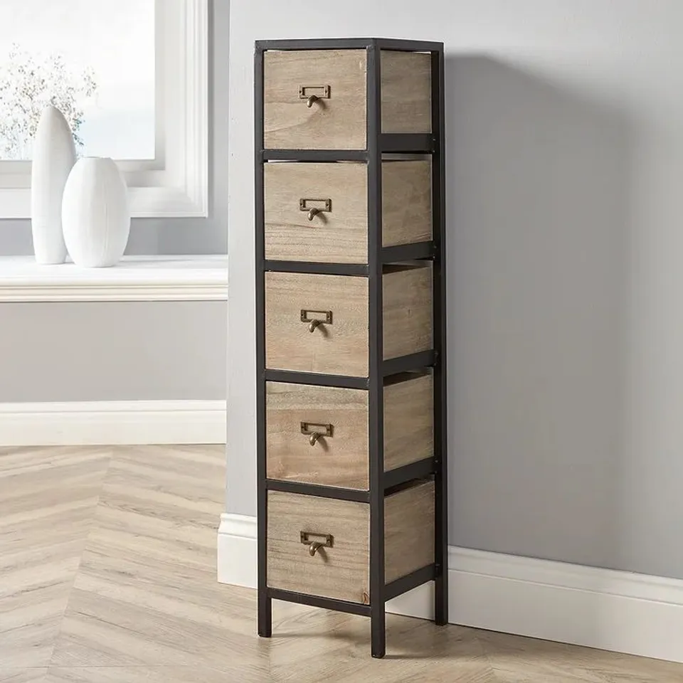 BOXED ST CLAIR 5 - DRAWER CHEST OF DRAWERS 