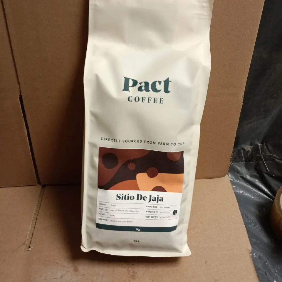 BOX OF APPROXIMATELY 5 X 1KG BAGS OF PACT COFFEE SITIO DE JAJA COFFEE BEANS