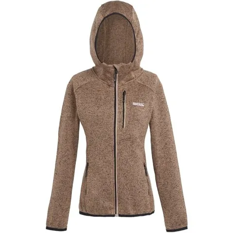 REGATTA HOODED NEWHILL FLEECE WOMENS  WARM TAUPE UK SIZE 8