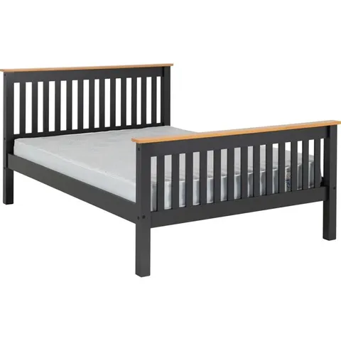 BOXED URSINA SINGLE BED FRAME - GREY (3 BOXES)