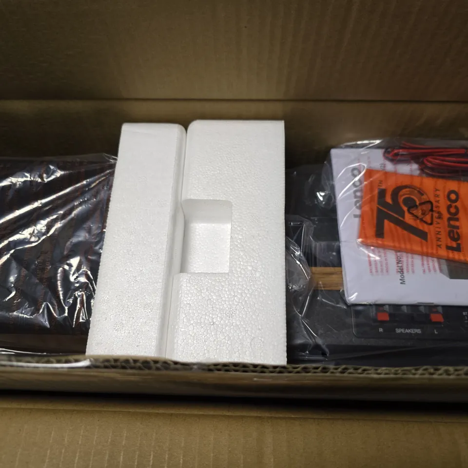 BOXED LENCO TURNTABLE WITH BLUETOOTH AND SPEAKERS - LS-300WD V2