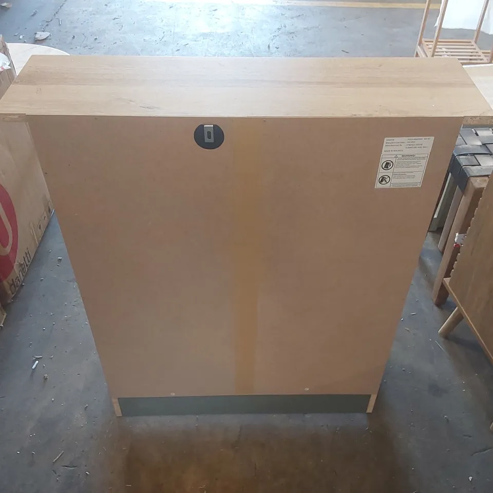 DESIGNER WOODEN 2 FLIP DOOR SHOE STORAGE CABINET