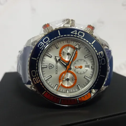 RUCKSTUHL CHRONOGRAPH STYLE RUBBER STRAP WATCH