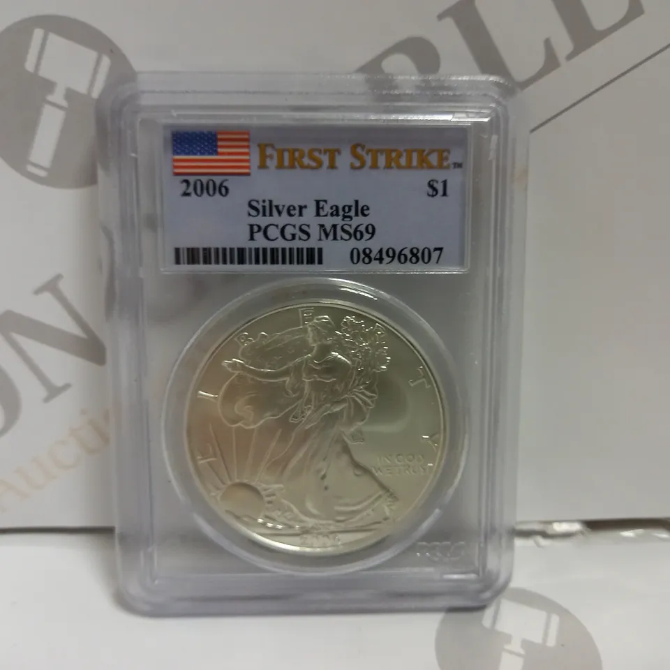 FIRST STRIKE SILVER EAGLE COLLECTABLE COIN