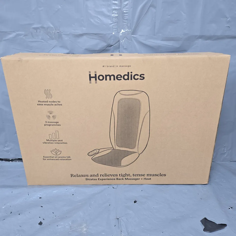 BOXED HOMEDICS SHIATSU EXPERIENCE BACK MASSAGER AND HEAT SBM-65H-GB