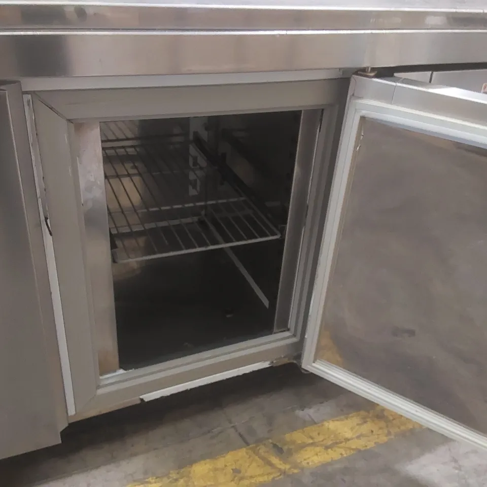 COMMERCIAL STAINLESS STEEL COMMERCIAL COUNTER FRIDGE WITH PREP TABLE
