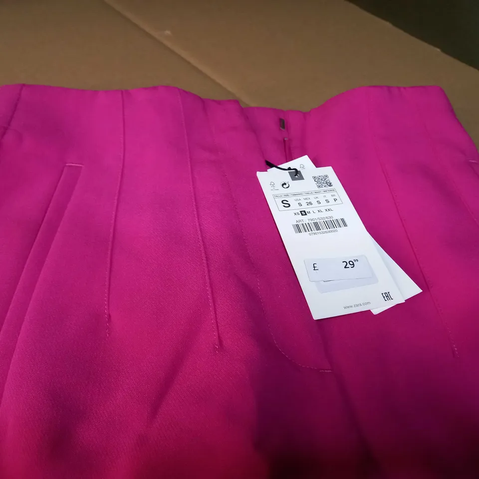 ZARA HOT PINK TAILORED TROUSERS - SMALL