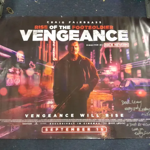 SIGNED PERSONALISED RISE OF THE FOOT SOLDIER VENGEANCE MOVIE POSTER
