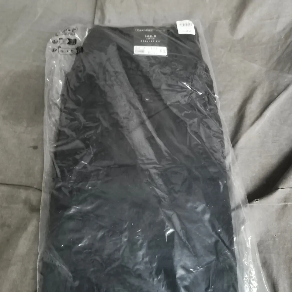 RIVER ISLAND STUDIOS CASUAL BLACK TROUSERS – LARGE/REGULAR (LGE/R), REGULAR FIT