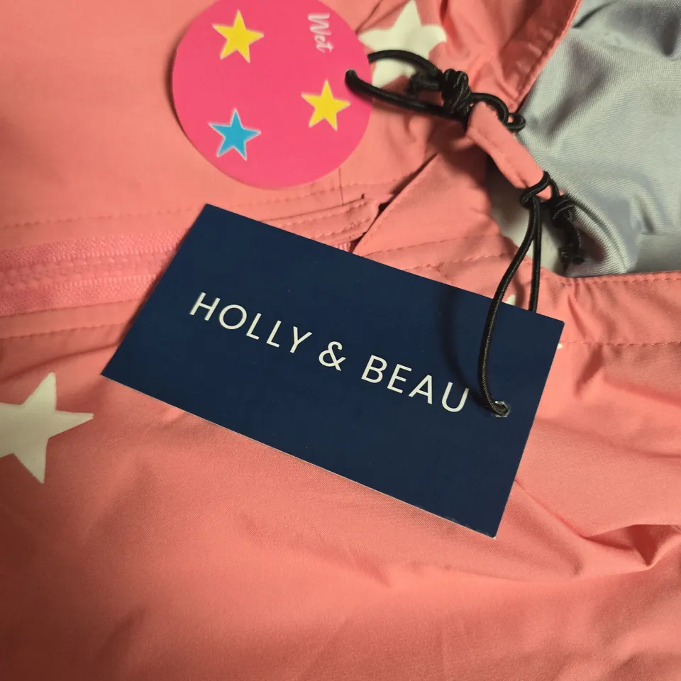 Holly & Beau Pink Star Raincoat – Colour Changing, Age 3-4