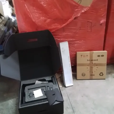 PALLET OF ASSORTED HOUSEHOLD GOODS AND PRODUCTS TO INCLUDE;CLOCK,PROJECTOR CEILING MOUNT,SMART SCANNER