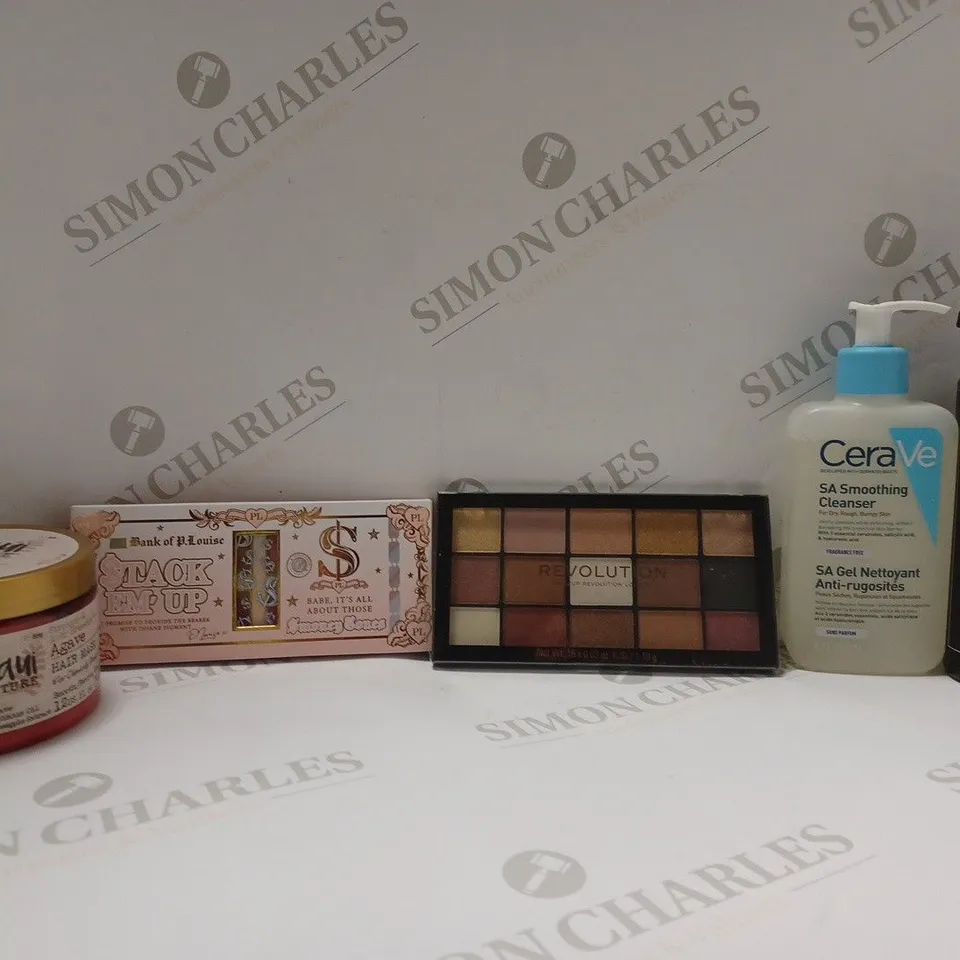 BOX OF APPROX 20 ASSORTED HEALTH AND BEAUTY ITEMS TO INCLUDE - CERAVE SA CMOOTHING CLEANSER - PMB HAIR STYLING - MANI MOISTURE HAIR MASK ECT 