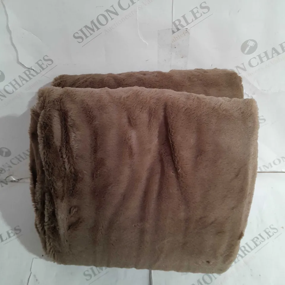 COZEE HOME HEATED BLANKET IN DARK TAUPE