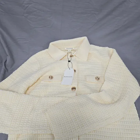 MONSOON IVORY KNIT CARDIGAN – WOMEN'S, SIZE M