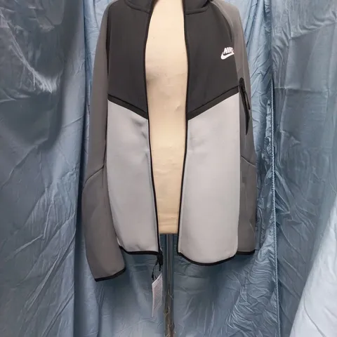 NIKE TECH MIX FZ HOODIE – MEN’S, GREY/PINK, XL (IH4302-077)