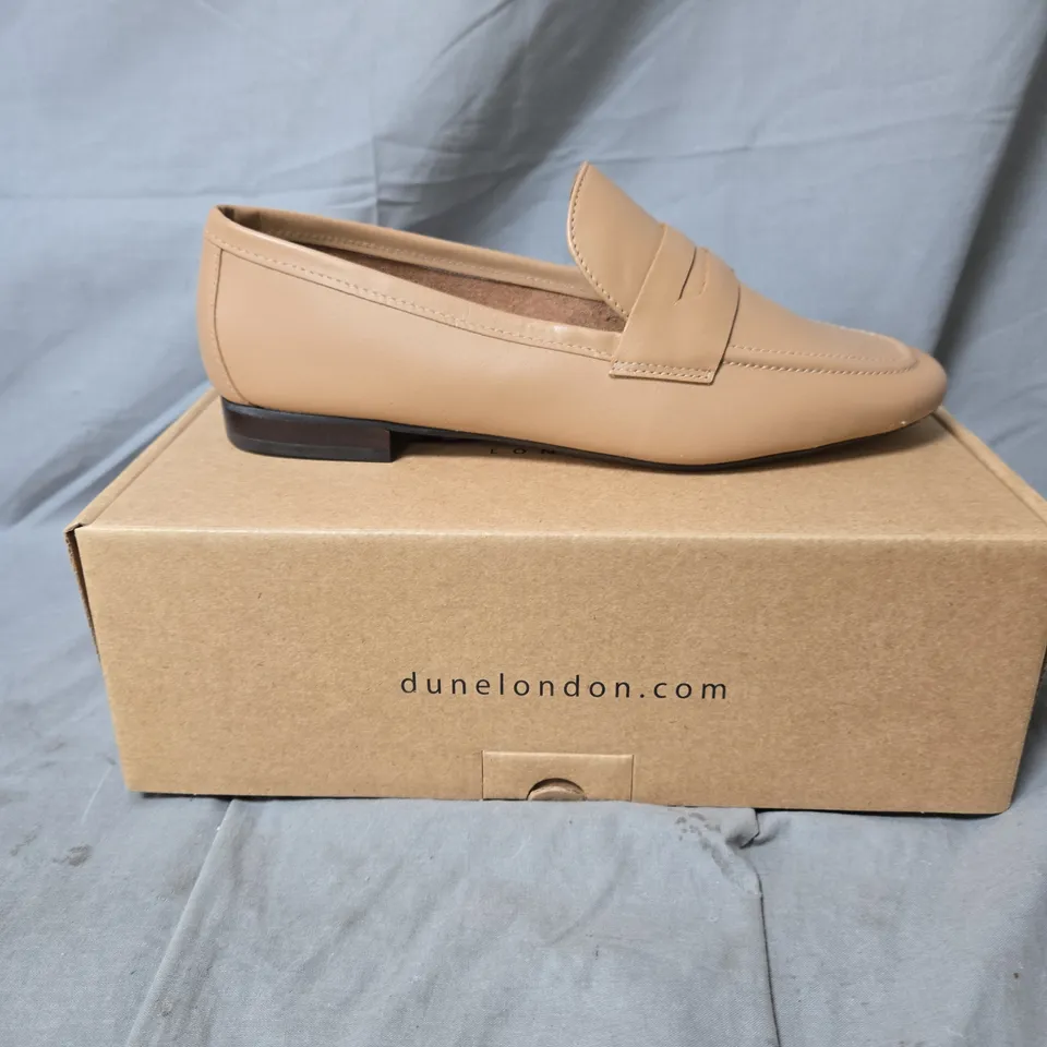 DUNE LONDON BEIGE LEATHER LOAFERS – WOMEN'S UK 6 (EU 39)