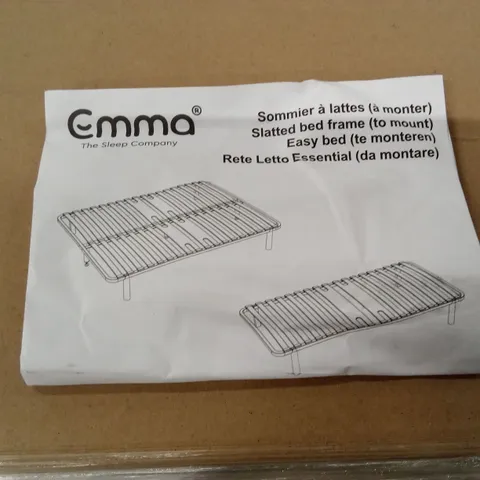 BOXED EMMA SLATTED FRAME BED - 120 x 190cm SMALL DOUBLE