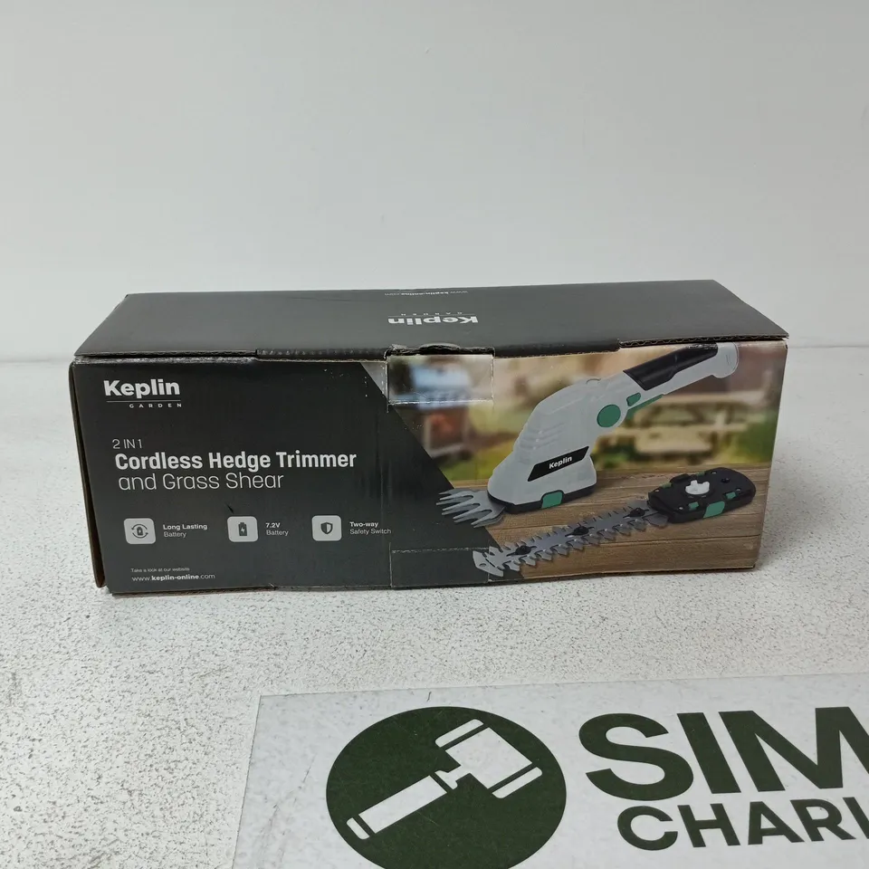 KEPLIN 2 IN 1 CORDLESS HEDGE TRIMMER AND GRASS SHEAR