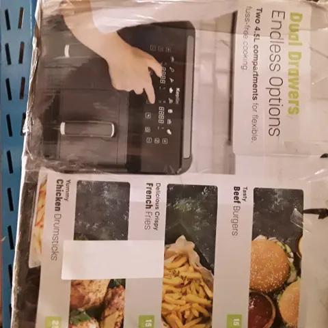 BOXED KEPLIN AIR FRYER WITH DUAL COOKING ZONES BLACK COLOUR