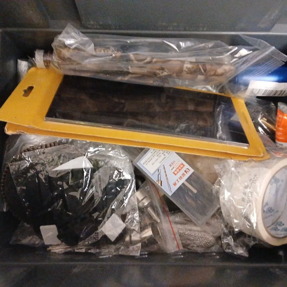 APPROXIMATEY 15 HOUSEHOLD ITEMS TO INCLUDE SEWIN THREADS, WATERPROOF TAPE PASTE AND A SHOWER HEAD