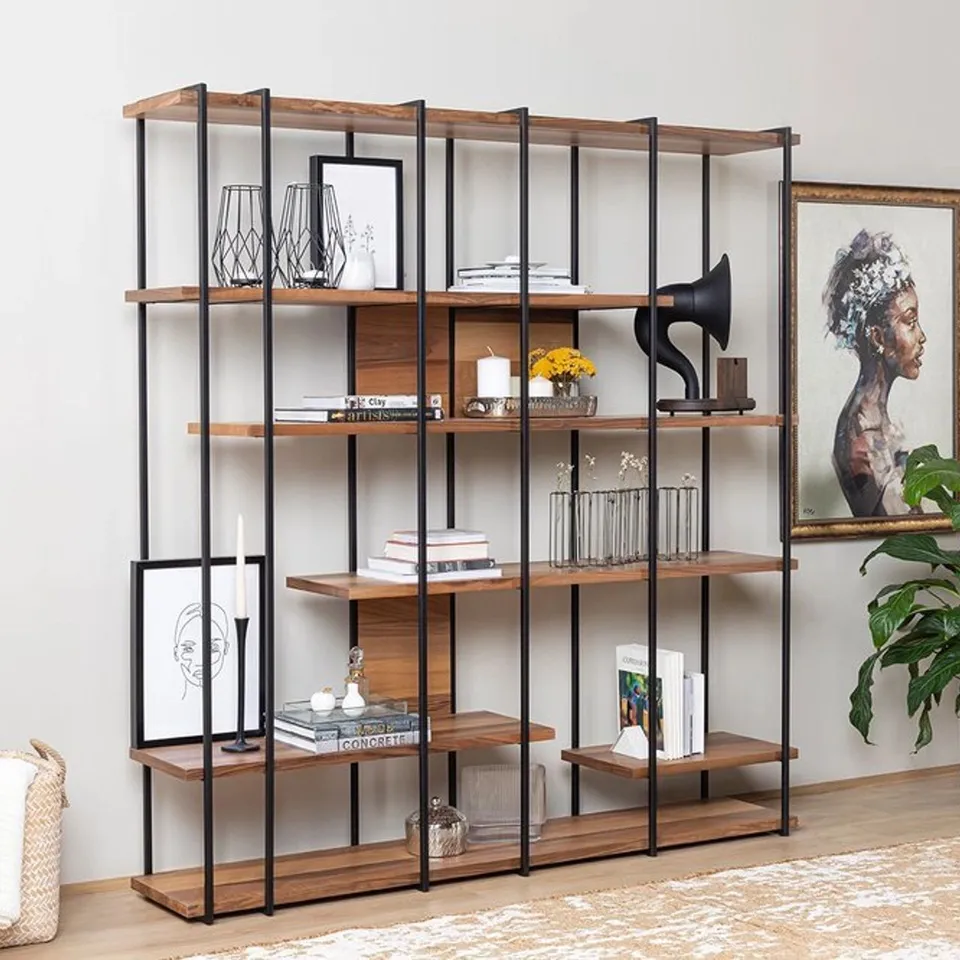 BRAND NEW BOXED VIVENSE COOPER BOOKSHELF, WALNUT (1 BOX)