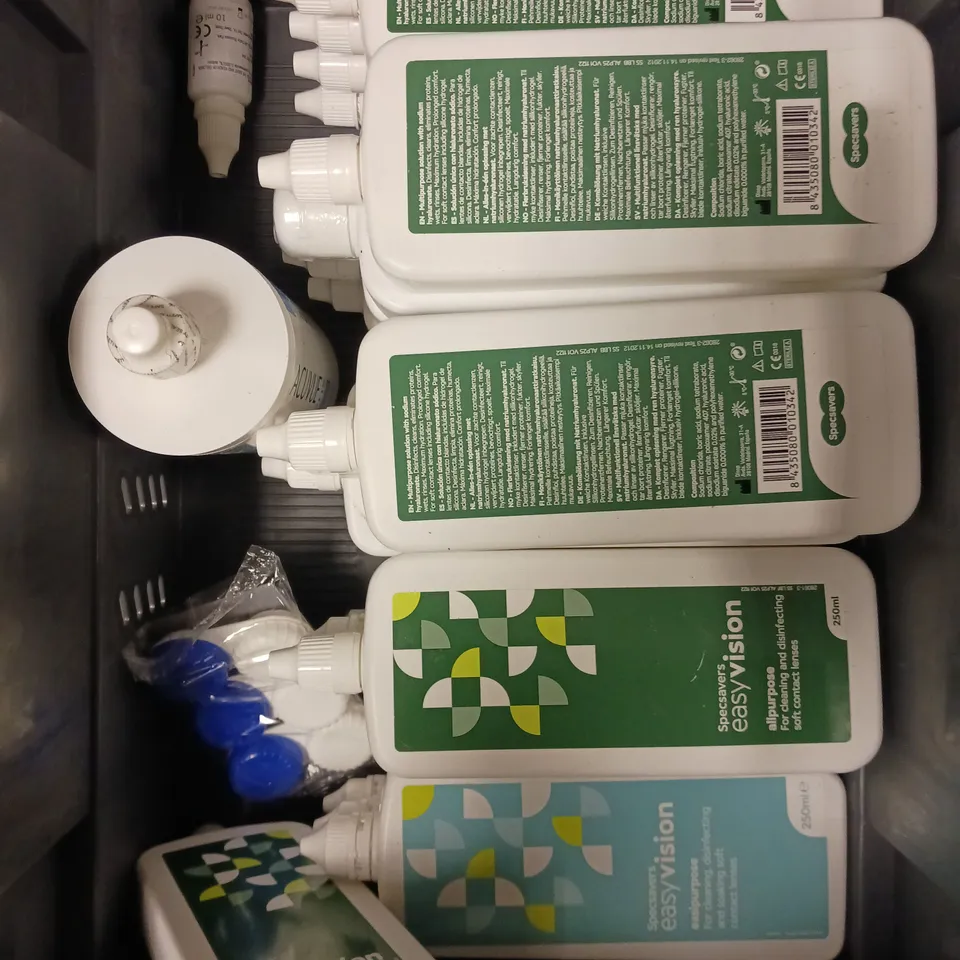APPROXIMATELY 25 ASSORTED CONTACT LENS SOLUTIONS - COLLECTION ONLY 