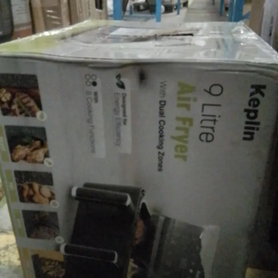 BOXED KEPLIN 9 LITRE AIRFRYER WITH DUAL COOKING ZONES 