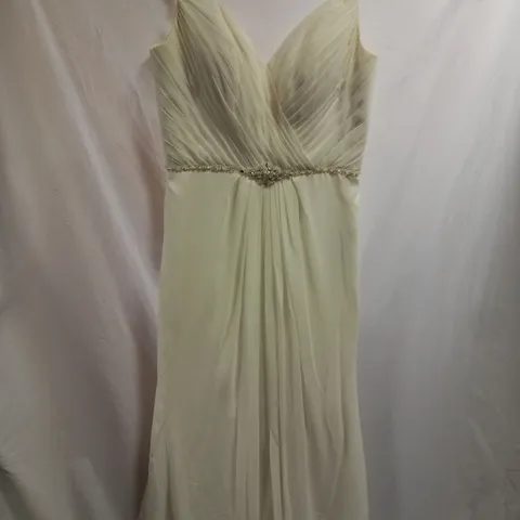 BERKETEX BRIDE EL166247 WEDDING DRESS, IVORY/SILVER - SIZE 16