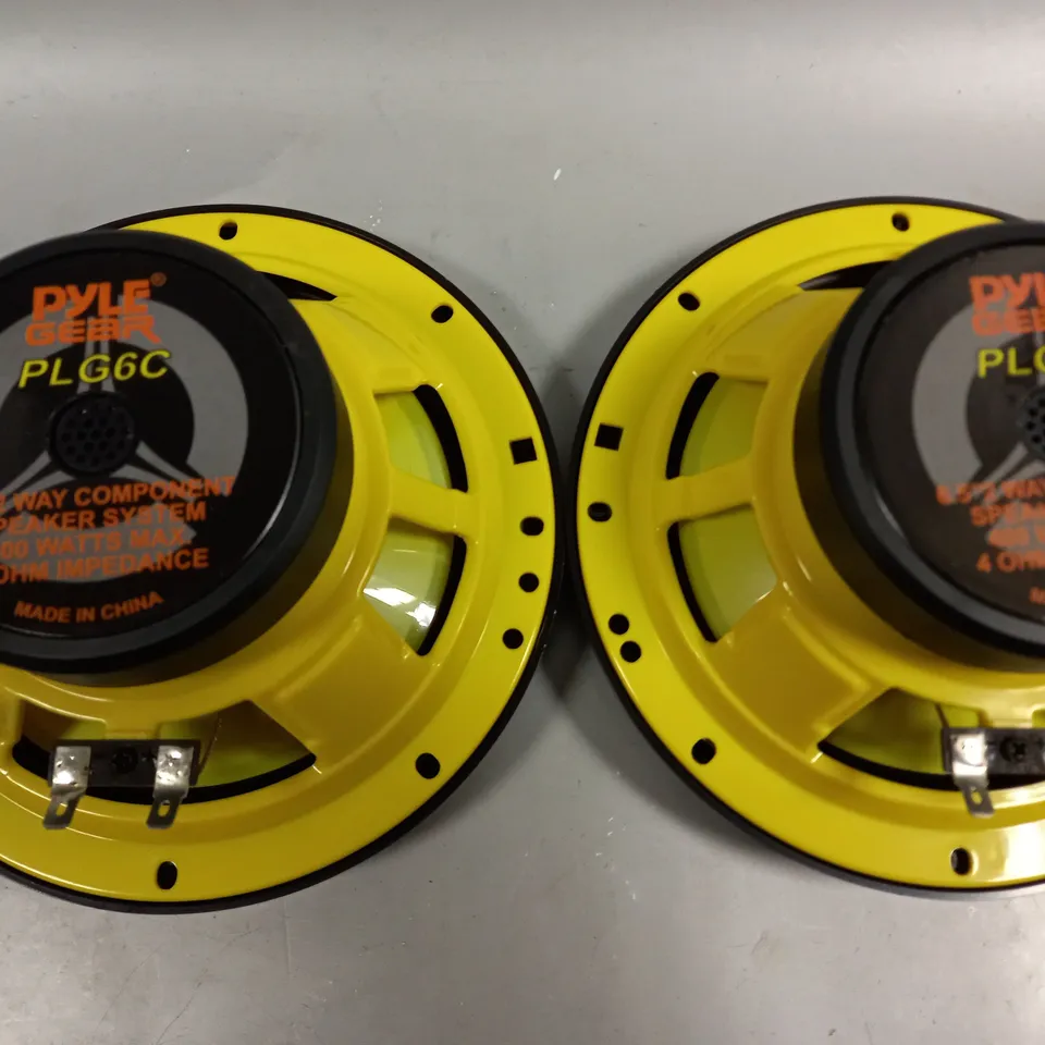 PAIR OF PYLE GEAR PLG6C 6.5" 2-WAY COMPONENT SPEAKER SYSTEM 400W 