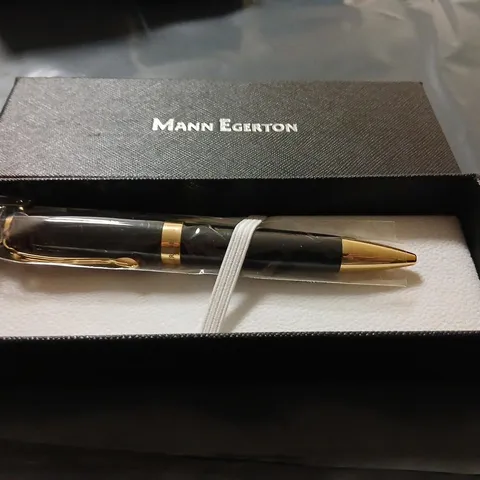 MANN EGERTON PEN – BLACK WITH GOLD TRIM, BOXED (MEA001)