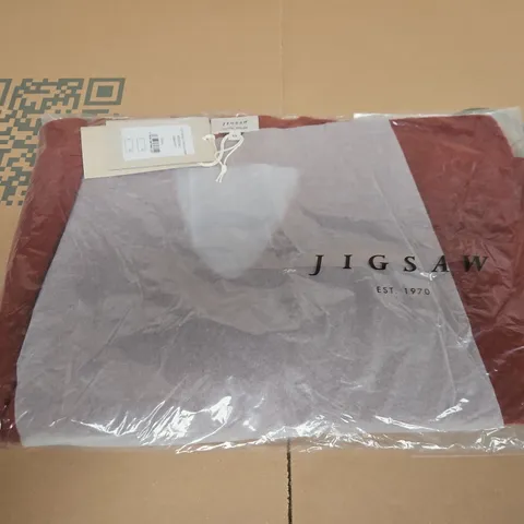 JIGSAW SOFT GAUZY V-NECK JUMPER - RED, UK XS (XS)