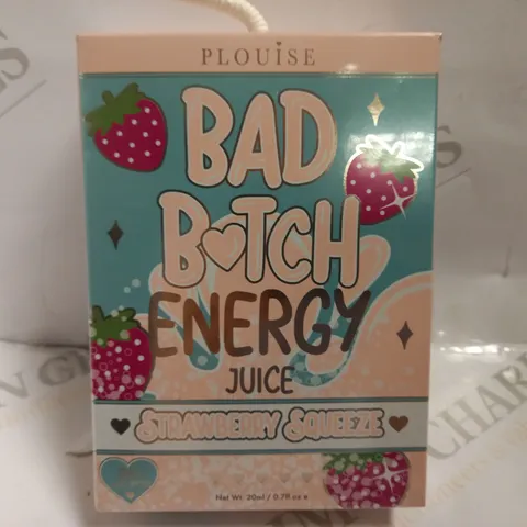 PLOUISE BAD B*TCH ENERGY JUICE `STRAWBERRY SQUEEZE` LIP OIL - 20ML