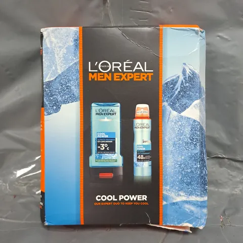 BOX OF APPROXIMATELY 10 ASSORTED BEDDING, CLOTHING, AND HOUSEHOLD ITEMS TO INCLUDE L'OREAL MEN EXPERT COOL POWER, ETC - COLLECTION ONLY