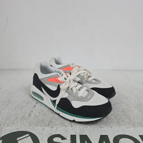 NIKE RUNNING SHOES – GREY/WHITE/BLACK WITH ORANGE ACCENTS, UK 6
