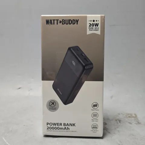SEALED WATT BUDDY POWER BANK 20000MAH 