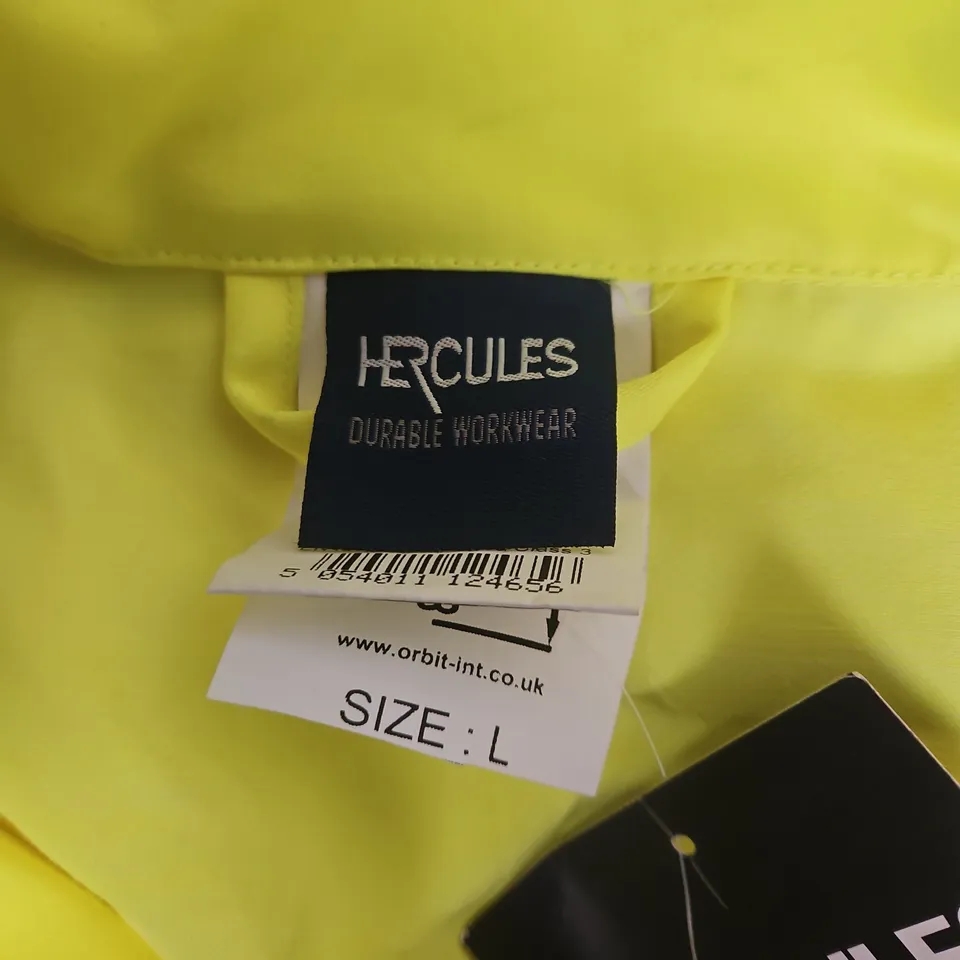 HERCULES HIGH VISIBILITY COVERALL IN YELLOW - LARGE