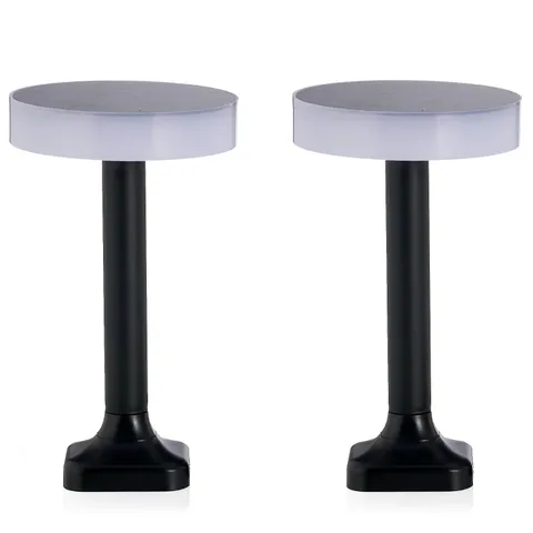 LUMINOUS SET OF 2 CONTEMPORARY COLOUR CHANGING SOLAR DISC LIGHTS