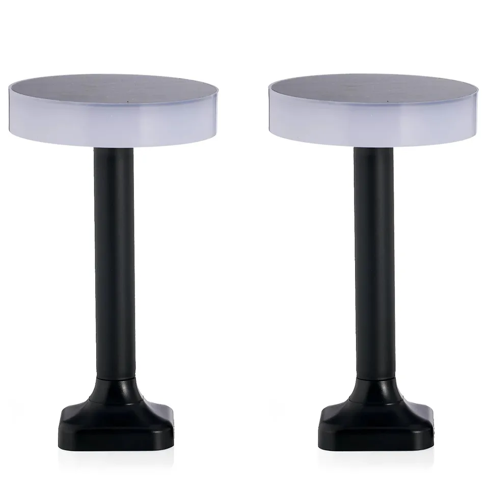 LUMINOUS SET OF 2 CONTEMPORARY COLOUR CHANGING SOLAR DISC LIGHTS
