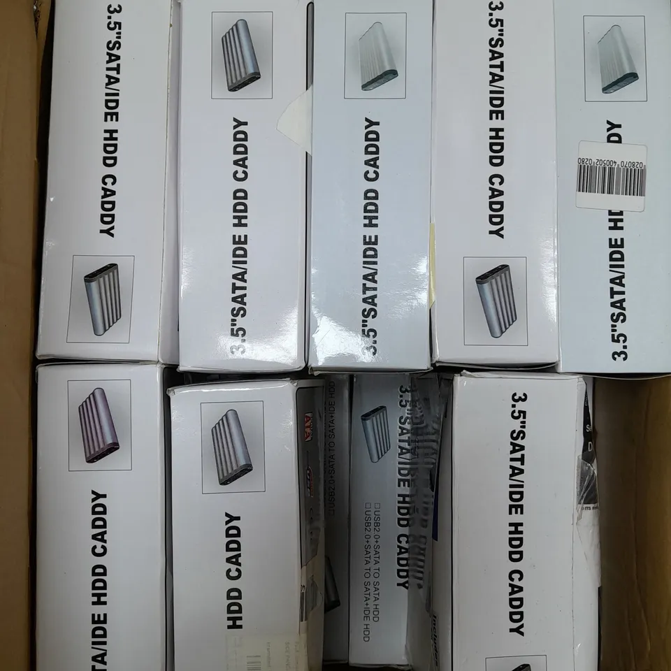 APPROXIMATELY 15 BOXED DYNAMODE 3.5" SATA/IDE HDD CADDIES 