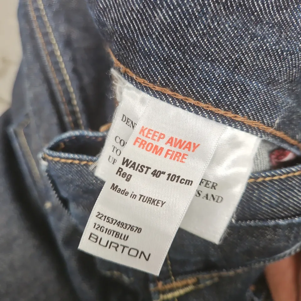 BURTON DENIM JEANS - MEN'S, WAIST 40"