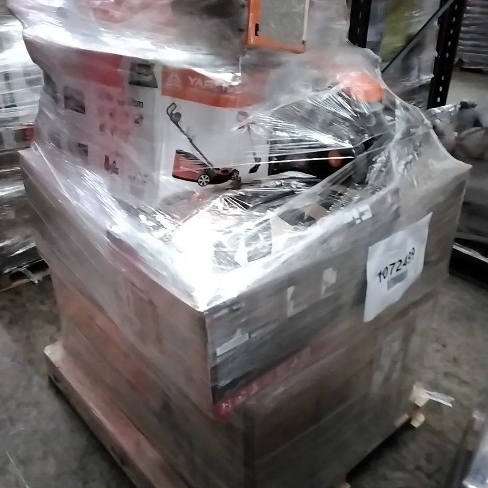 PALLET OF APPROXIMATELY 12 UNPROCESSED RAW RETURN HOUSEHOLD AND ELECTRICAL GOODS TO INCLUDE;