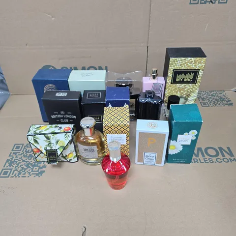 TOTE OF APPROXIMATELY 15 ASSORTED FRAGRANCES TO INCLUDE MOON DAISY, JENNY GLOW, CODE BLACK ETC