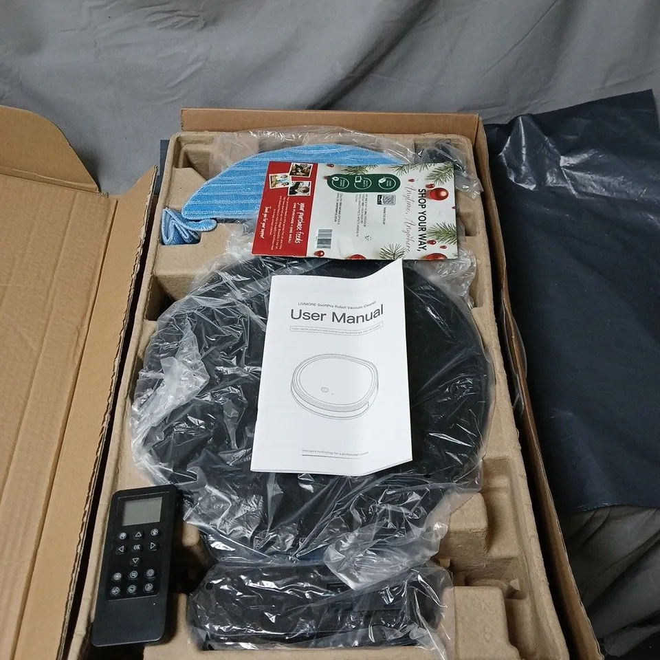 LIVMORE SWIFTPRO ROBOT VACUUM CLEANER WITH MANUAL BOXED