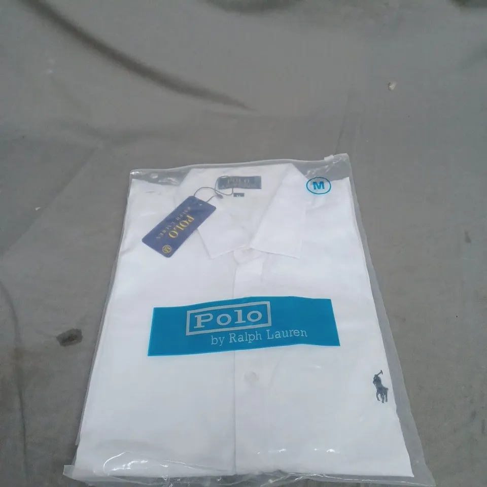 SEALED POLO RALPH LAUREN BUTTONED SHIRT IN WHITE SIZE M