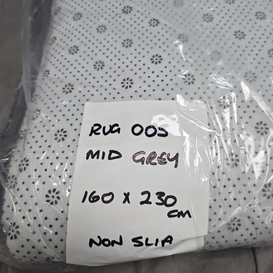 RUG 005 - MID GREY, 160 X 230 CM - NON-SLIP