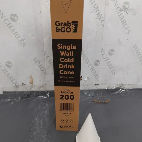 APPROX 25 X 200 SINGLE WALL COLD DRINK CONE
