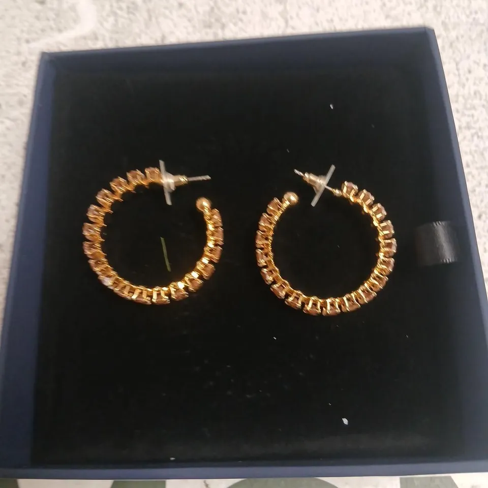 BUTLER & WILSON RADIANT HOOP EARRINGS